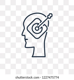 Thinking vector outline icon isolated on transparent background, high quality linear Thinking transparency concept can be used web and mobile