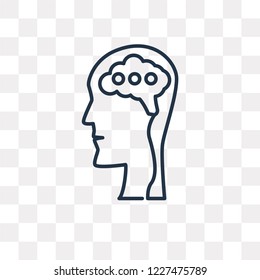 Thinking vector outline icon isolated on transparent background, high quality linear Thinking transparency concept can be used web and mobile