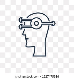 Thinking vector outline icon isolated on transparent background, high quality linear Thinking transparency concept can be used web and mobile
