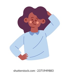 thinking woman design vector isolated