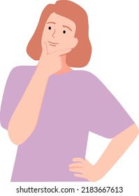 Thinking Woman (for components of a content)