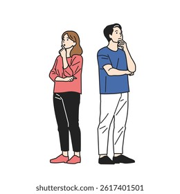 Thinking and Worrying People – Generational Variations. People from young adults to seniors in thoughtful poses. Perfect for content on decision-making, psychology, lifestyle, and family issues.