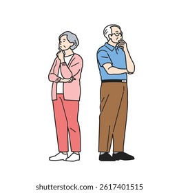 Thinking and Worrying People – Generational Variations. People from young adults to seniors in thoughtful poses. Perfect for content on decision-making, psychology, lifestyle, and family issues.