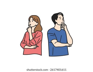 Thinking and Worrying People – Generational Variations. People from young adults to seniors in thoughtful poses. Perfect for content on decision-making, psychology, lifestyle, and family issues.