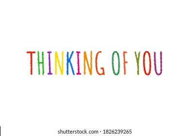 Thinking of you- card.  Vector stock illustration eps10