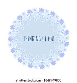 Thinking of you- card. Vector stock illustration eps10.