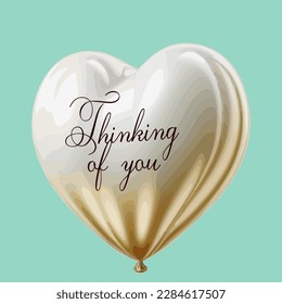 Thinking of you - card. Vector stock illustration eps10.