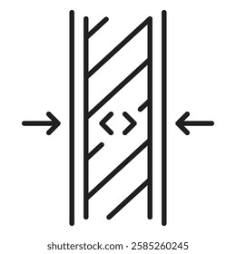 Thinkness Icon Isolated flat vector in outline