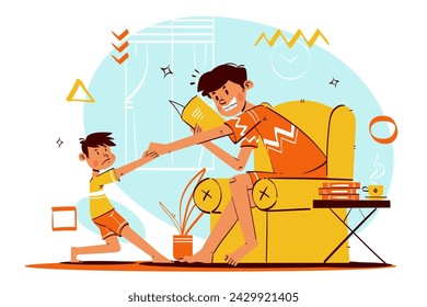 Thinks to do with dad. Boys want to play with fathers who are reading books.	