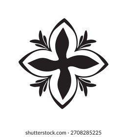 Logo de farmacia herbaria de línea delgada para una identidad limpia
