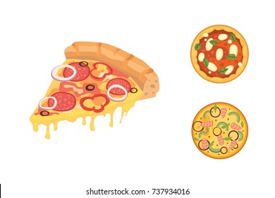 Thinly sliced pepperoni is a popular pizza. Italian cook and pizzas delivery.