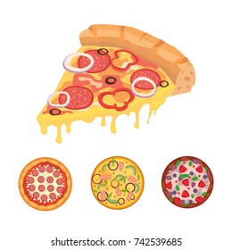 Thinly sliced pepperoni is a popular pizza. Italian cook and pizzas delivery.