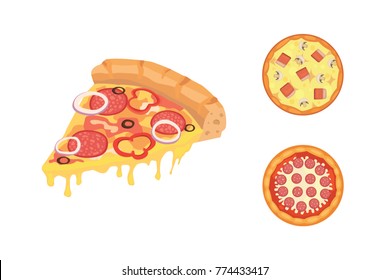 2,836 Top view pepperoni vector Images, Stock Photos & Vectors ...