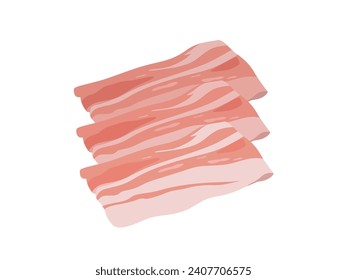 Thinly sliced pork vector illustration