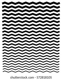 Thinner and thicker wavy, zig-zag horizontal line elements