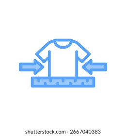 Thinning Cloth Icon blue Vector Illustration