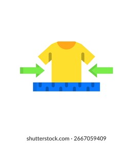 Thinning Cloth Icon Flat Vector Illustration