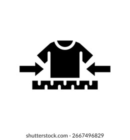 Thinning Cloth Icon Glyph Vector Illustration