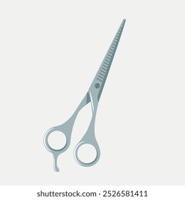 Thinning scissors. Professional hairdresser scissors. Flat style vector illustration