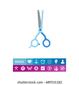 Thinning shears vector icon