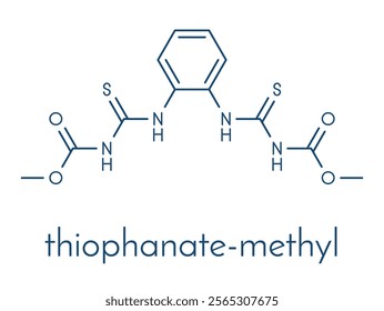 Thiophanate-methyl fungicide molecule. Skeletal formula.