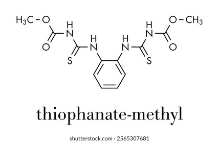 Thiophanate-methyl fungicide molecule. Skeletal formula.