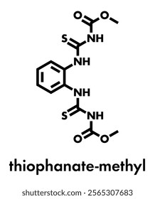 Thiophanate-methyl fungicide molecule. Skeletal formula.