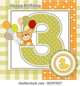 the third anniversary of the birthday card