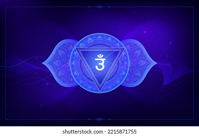 Third Eye or Ajna Chakra-vector Symbol design