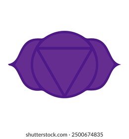 Third Eye Chakra Icon Vector Illustration