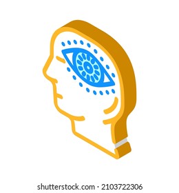 third eye isometric icon vector. third eye sign. isolated symbol illustration