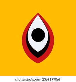 Third eye of lord shiva vector icon.