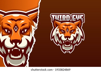 Third Eye Tiger E-sport Logo Template