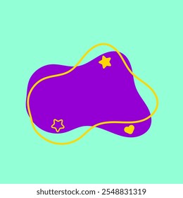 Terceiro Engraçado Minimalista Abstrato Elemento de Forma com Estrela e Amor ícone. Elemento De Forma Do Segundo Estilo. Ícone de vetor de alta qualidade. Vetor editável