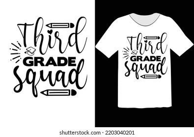 Third Grade Squad Svg Design