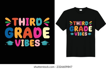 Third Grade Vibes,First Grade Shirts,Teacher Shirt,Kids School Shirt,Back To School Tshirt,First Grade Design,First Day of School Shirt,Pre-k grade,Kids t Shirt Design.