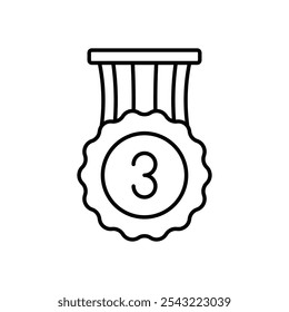 Third icon isolated on a white background. Vector illustration.
