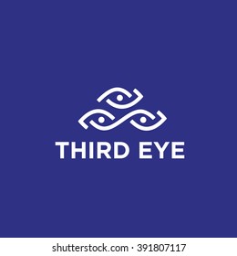 'Third Inner Eye' Original Symbol.Memorable Visual Metaphor.Simple Solid & Bold Mark.Represents Concept of Control Monitoring Lookout Audit Enlightenment Sight Insight Vision Attention Research  etc