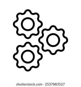 third line cog,Gear Settings symbol