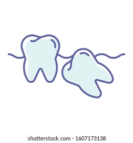 Third molar Design, Wisdom Teeth Vector Color Icon Concept