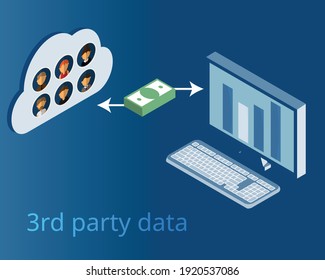 third party data buy from other sources vector