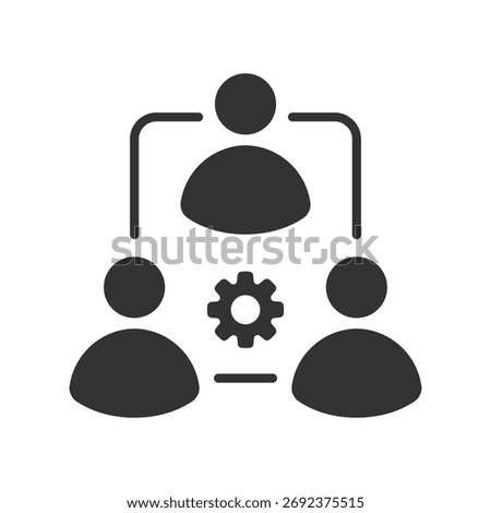 Third Party Glyph Icon Vector Illustration