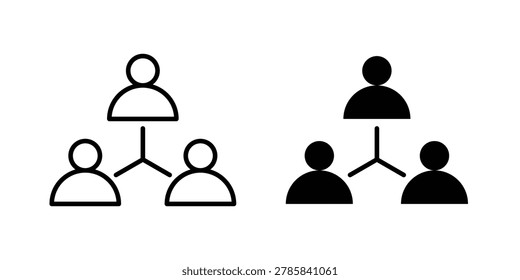 Third party icon design concept. Stroke and flat icons set