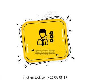 Third Party Icon. Quote Speech Bubble. Team Leader Sign. Business Conversation Symbol. Quotation Marks. Classic Third Party Icon. Vector