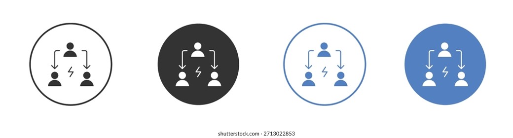 Ícone de terceiro minimalista simples Vetor EPS