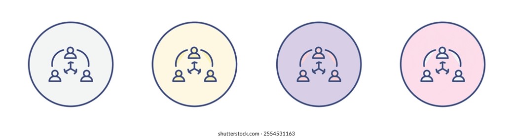 Third party icon Thin line flat illustration