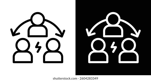 Third party icons vectors set in stroke line style.