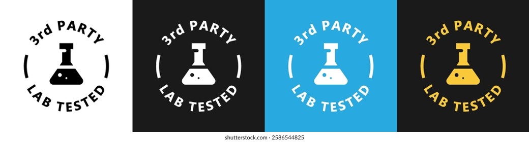 Third Party Lab Tested - vector sign for product isolated.