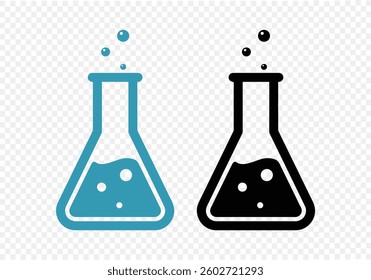 Third party lab tested vector label isolated on white background. Safe and clinically proven beauty product, no side effects safety certificate. Flask symbol with check mark.