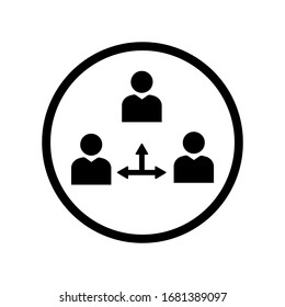 third party vector icon. broker illustration sign. communication symbol. group logo. 
